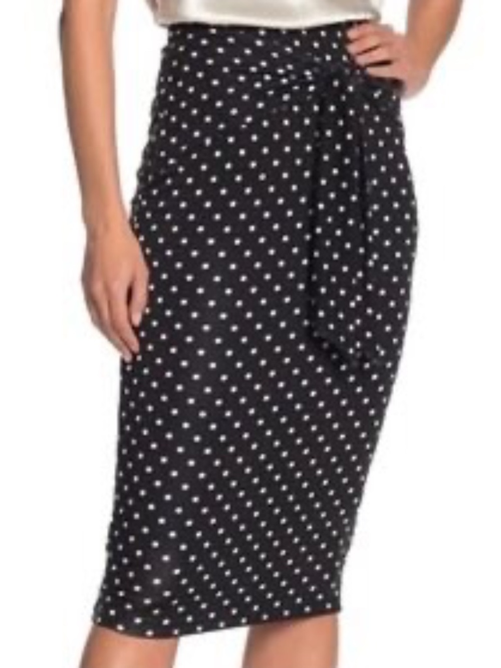 BAILEY 44 Polka Dot Pencil Skirt NYT M